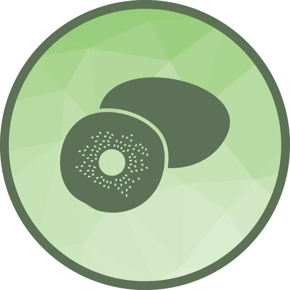 icono de fondo de baja poli kiwi vector