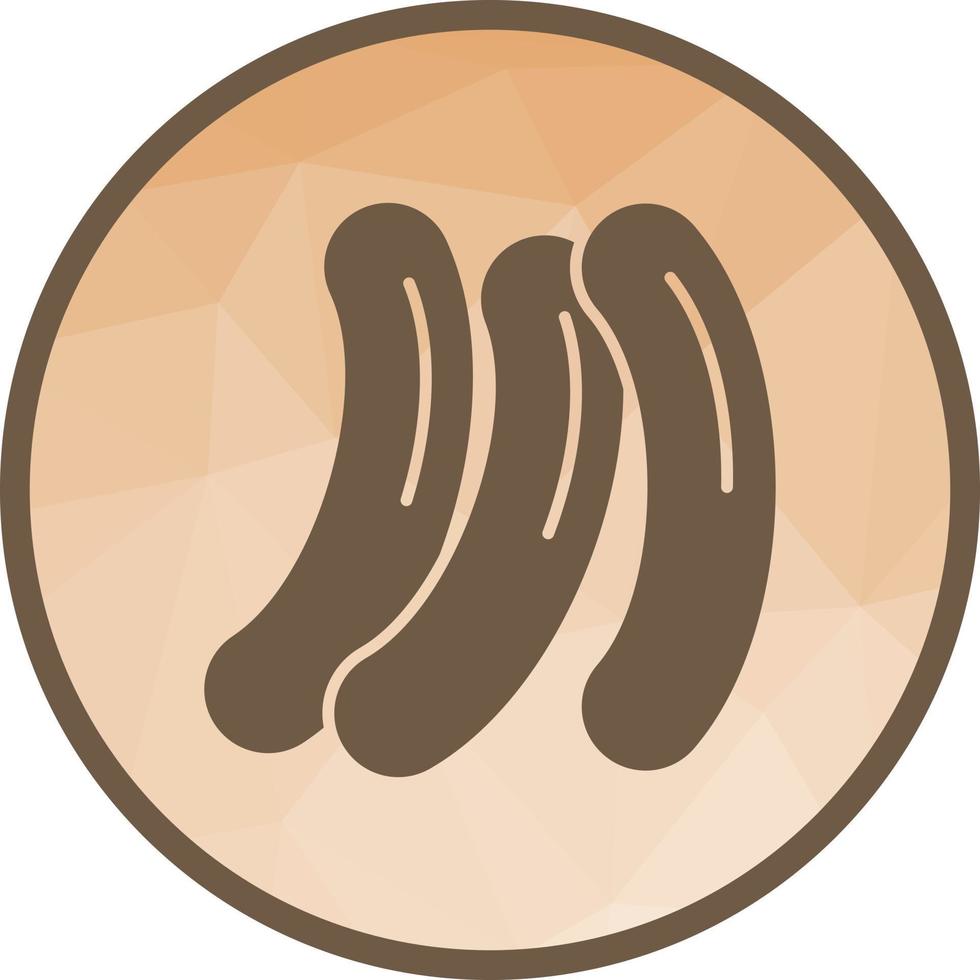 Sausages Low Poly Background Icon vector