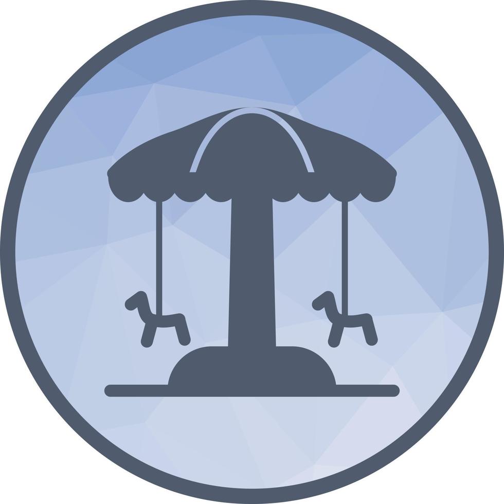Amusement Park Low Poly Background Icon vector
