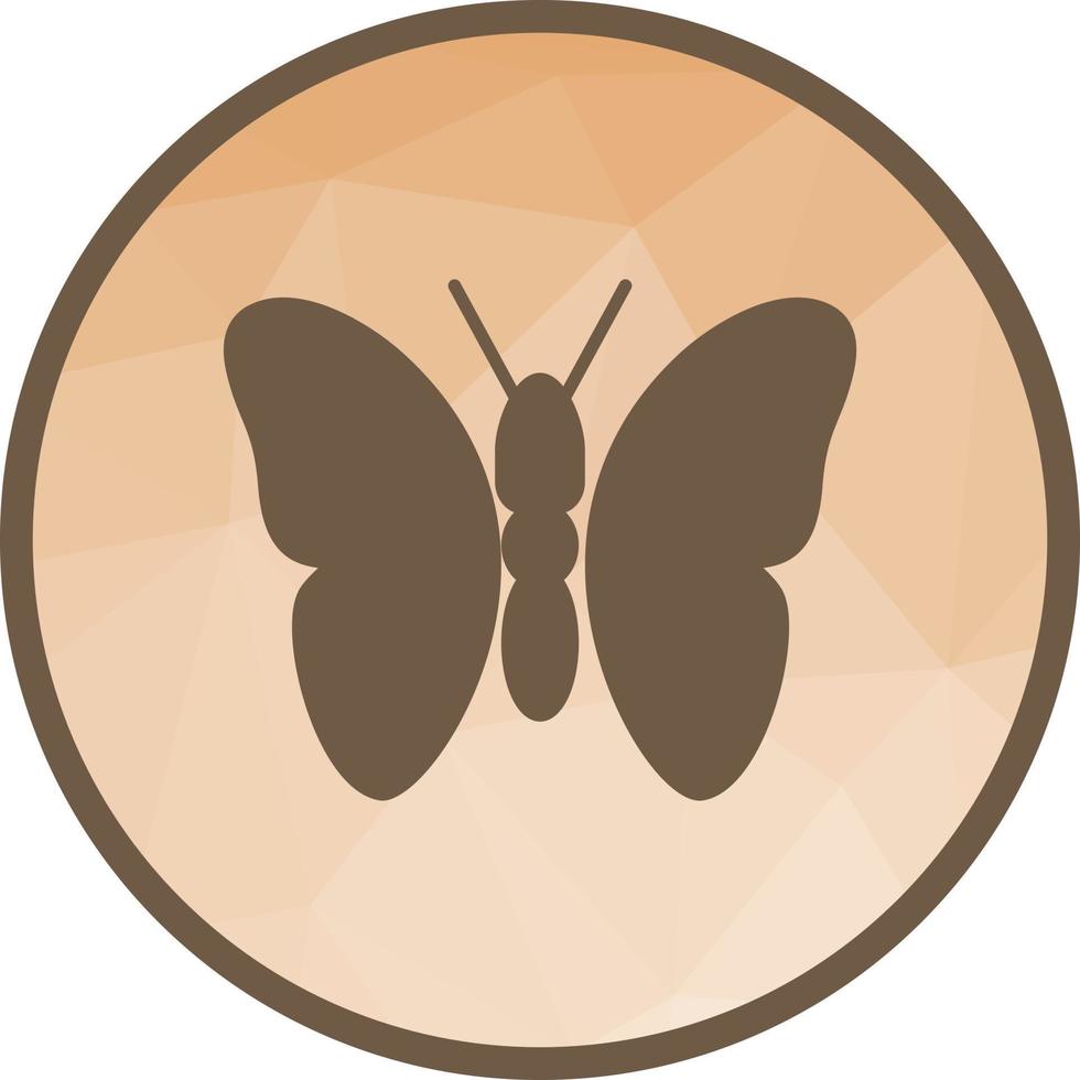 icono de fondo de mariposa baja poli vector