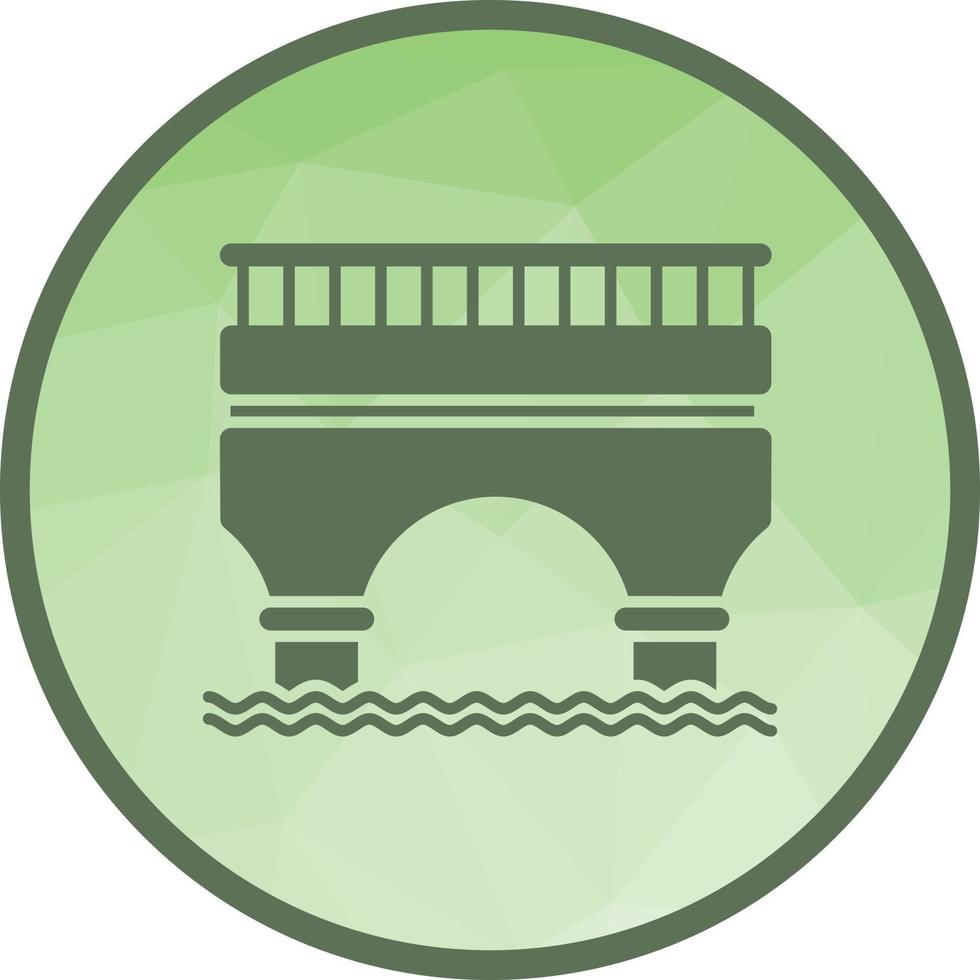 puente icono de fondo de baja poli vector