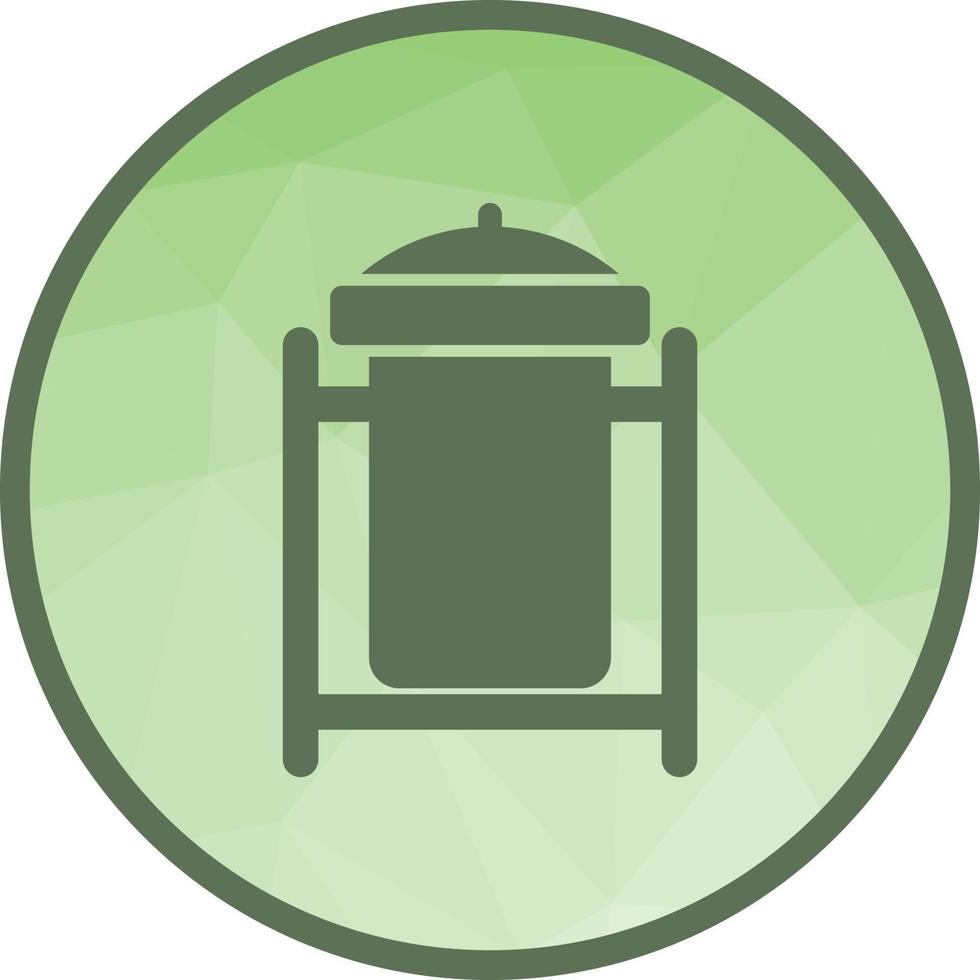 Recycle Bin Low Poly Background Icon vector