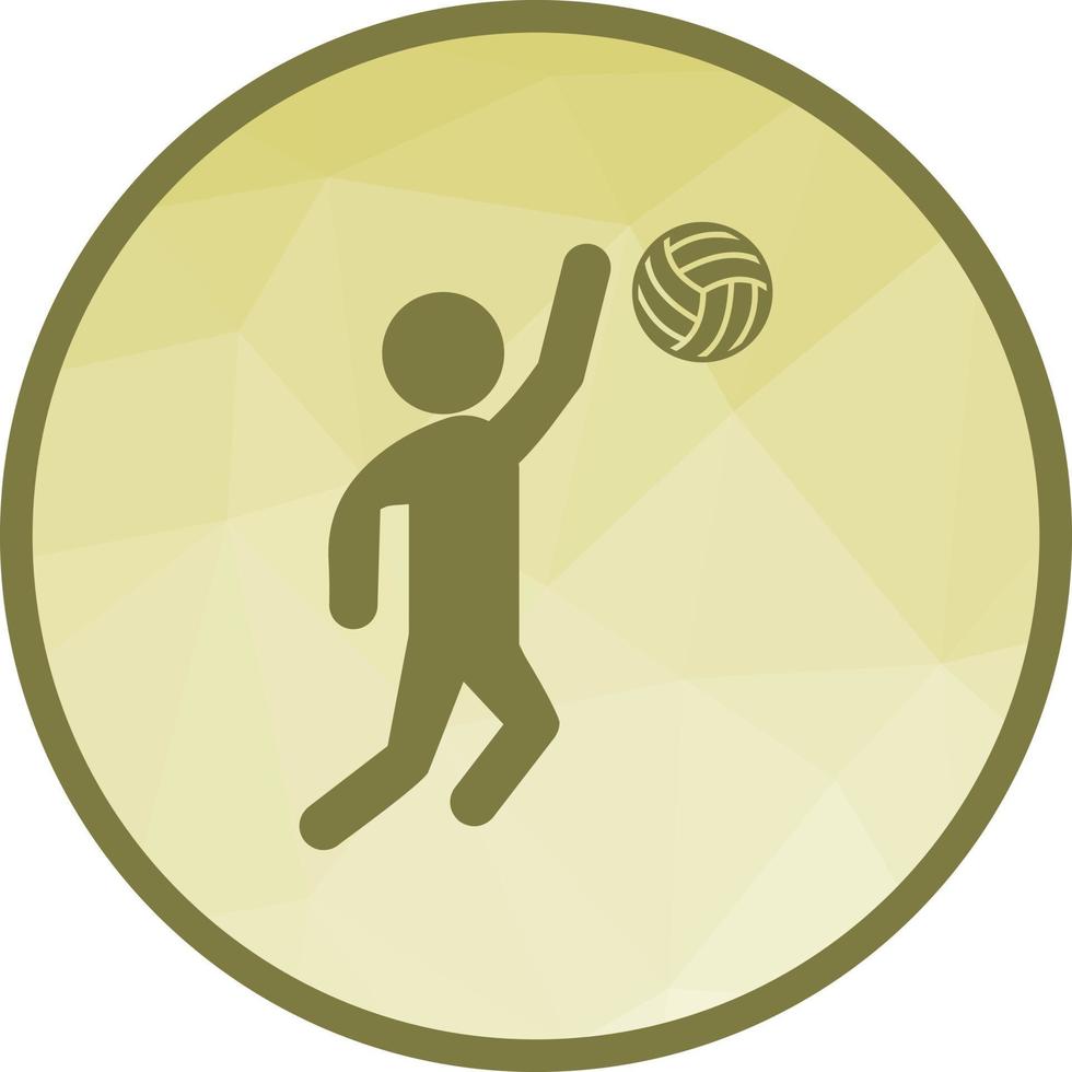 Volley Ball Low Poly Background Icon vector