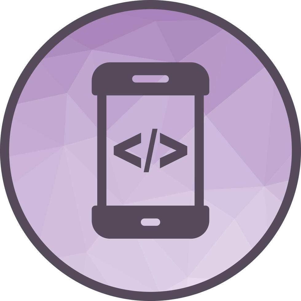 Code Low Poly Background Icon vector