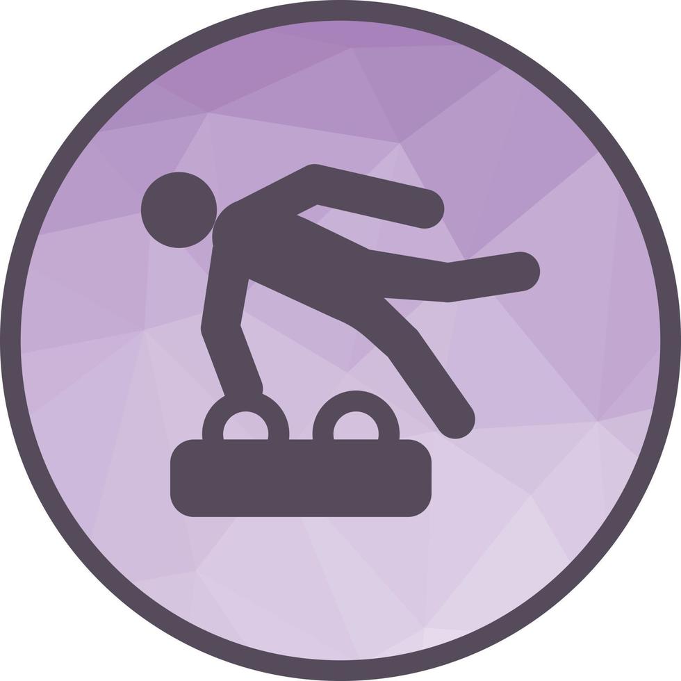 Gymnast II Low Poly Background Icon vector