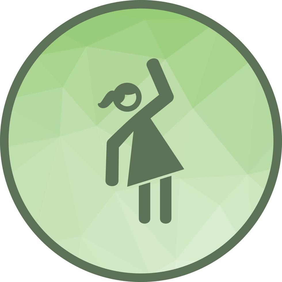 Woman Exercising Low Poly Background Icon vector