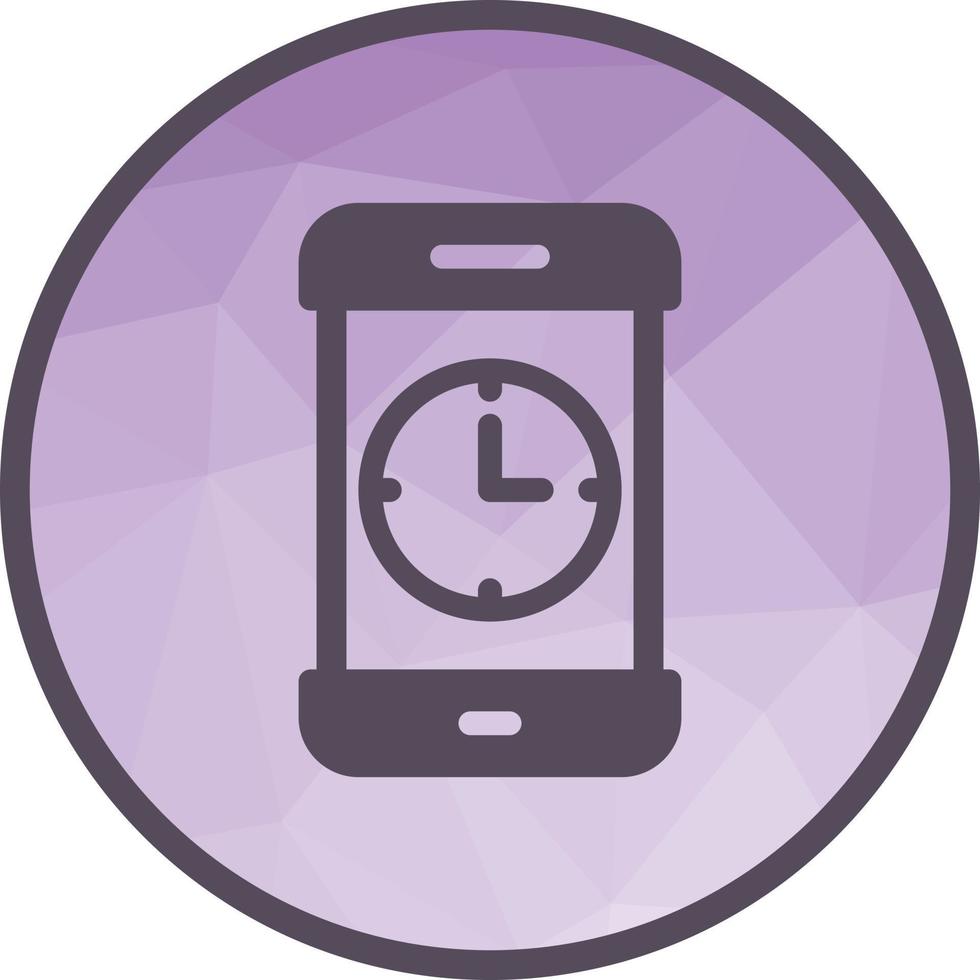 Clock App Low Poly Background Icon vector