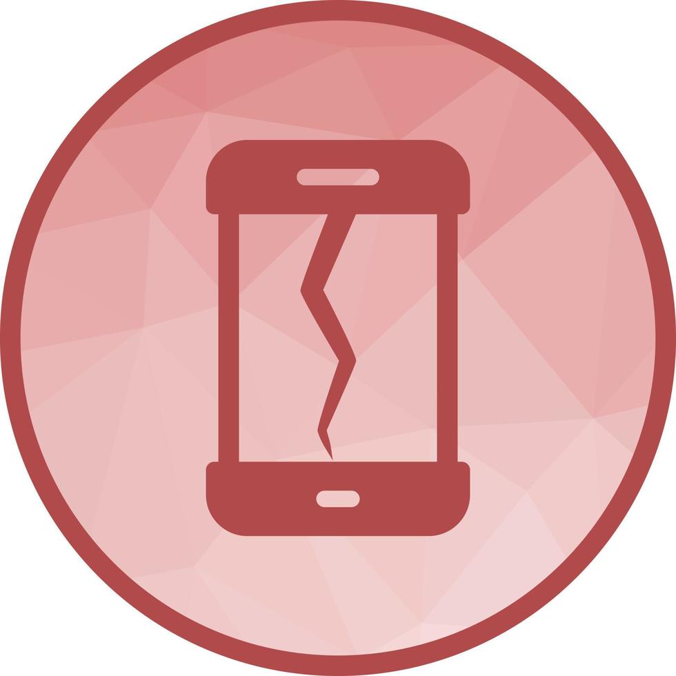 Broken Cell Phone Low Poly Background Icon vector