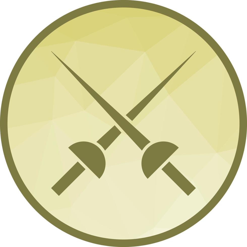 espadas de esgrima icono de fondo de baja poli vector