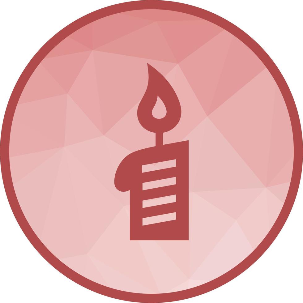 Candle Low Poly Background Icon vector