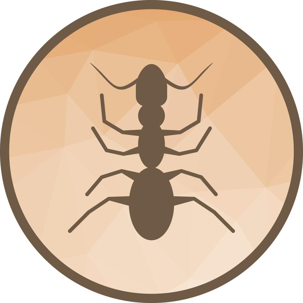 Ant Low Poly Background Icon vector