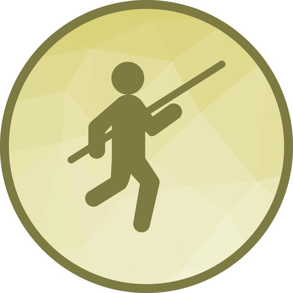 Pole Vault Low Poly Background Icon vector