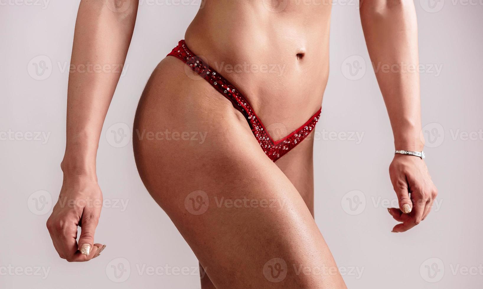 woman with slender athletic body photo