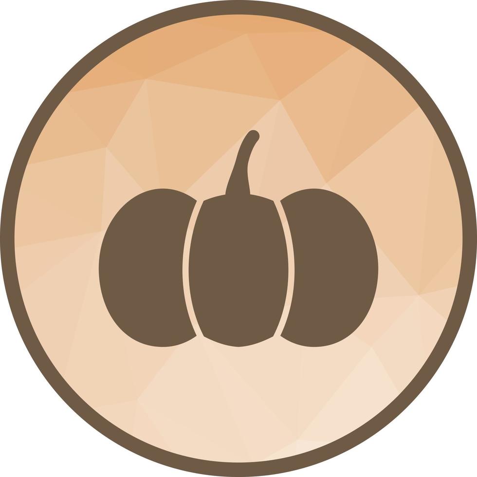 icono de fondo de calabaza baja poli vector