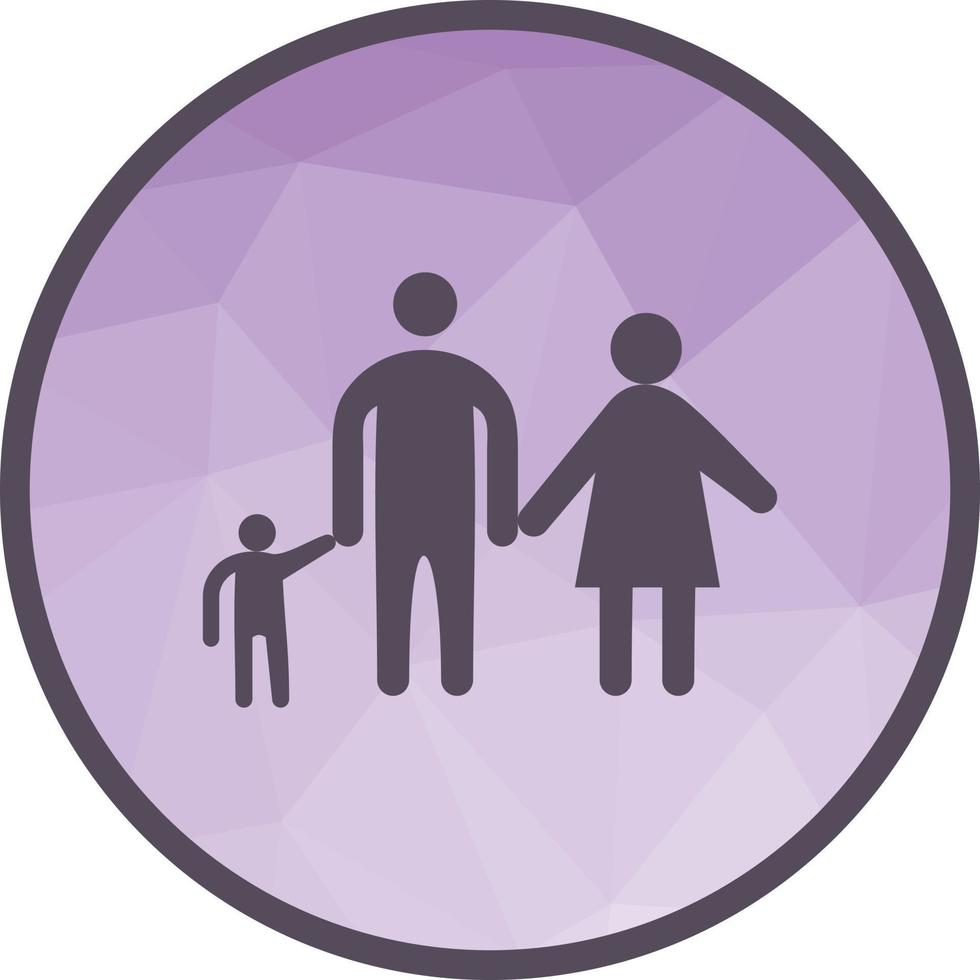 Family Low Poly Background Icon vector