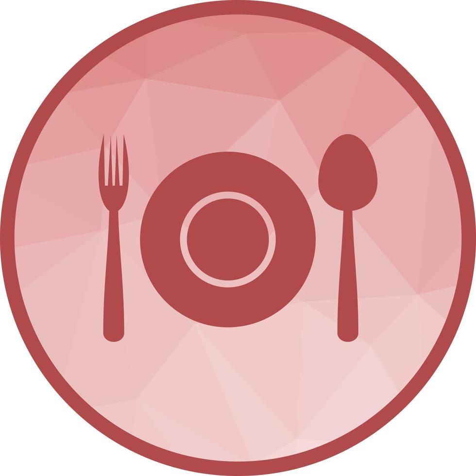 Dinner Plate Low Poly Background Icon vector