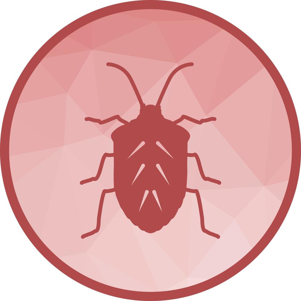 icono de fondo de insecto de baja poli vector