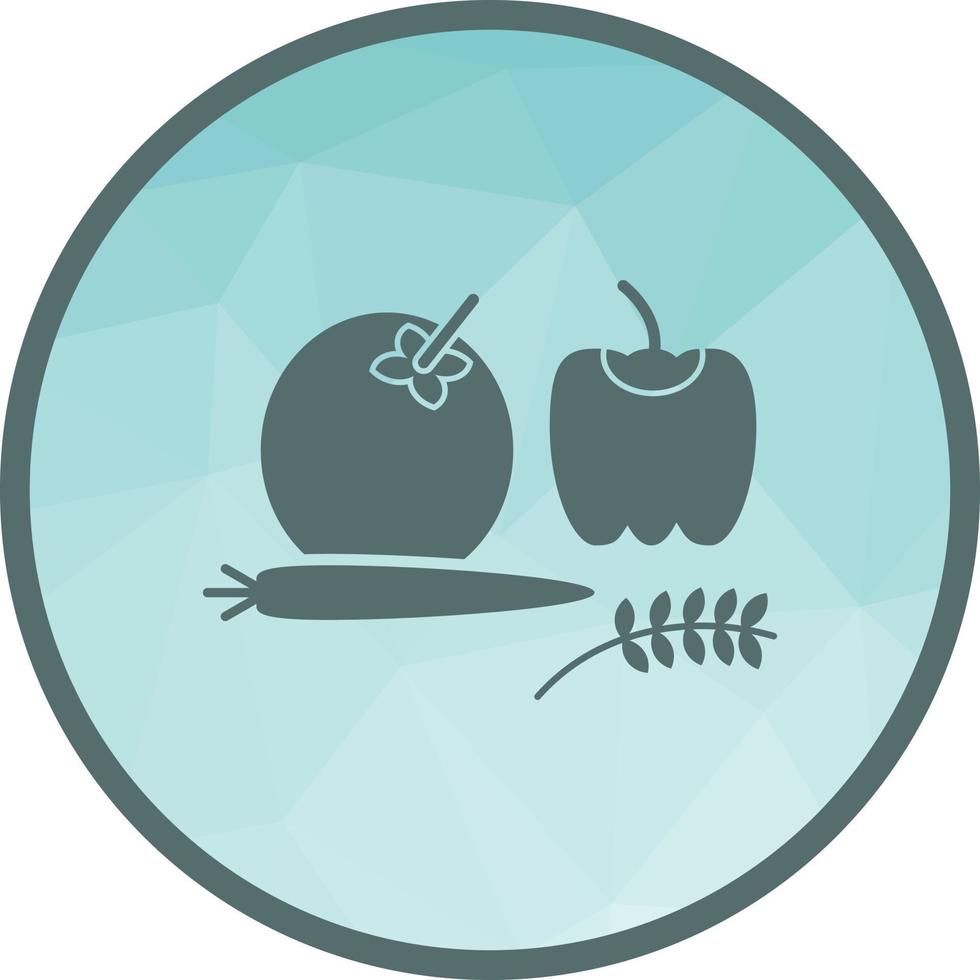 Vegetables Low Poly Background Icon vector
