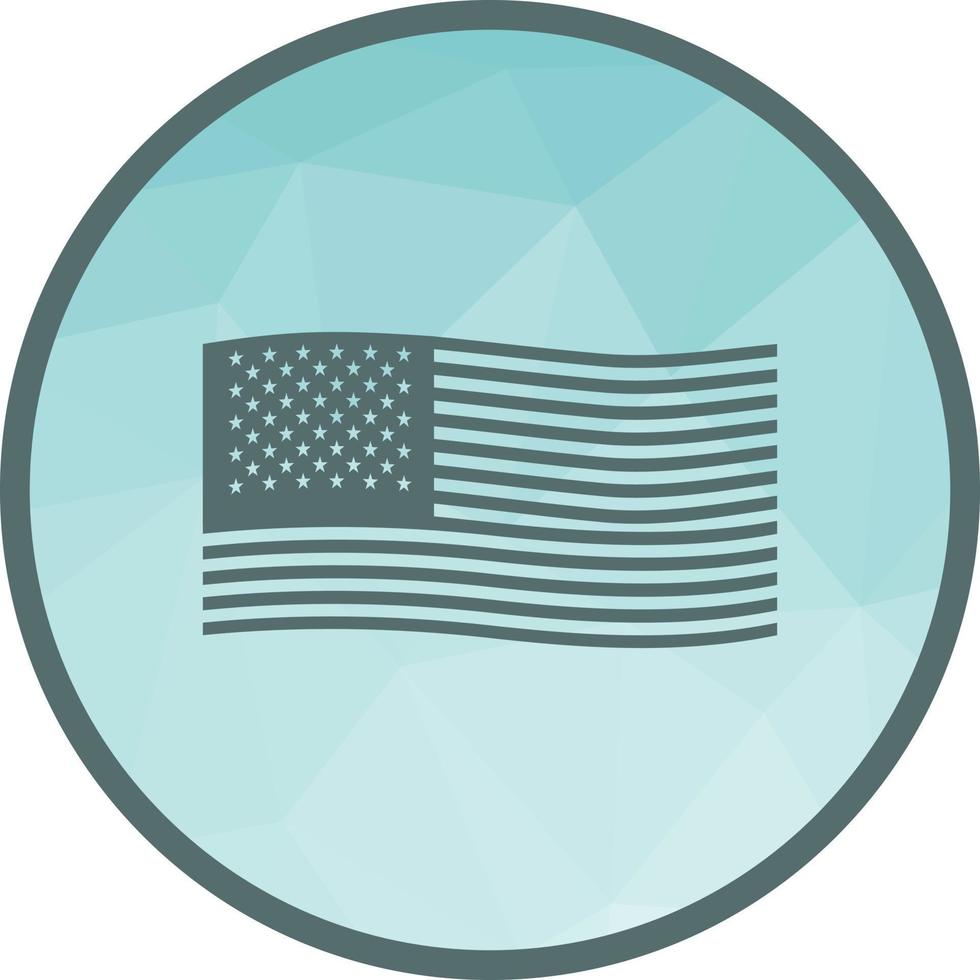 American Flag Low Poly Background Icon vector