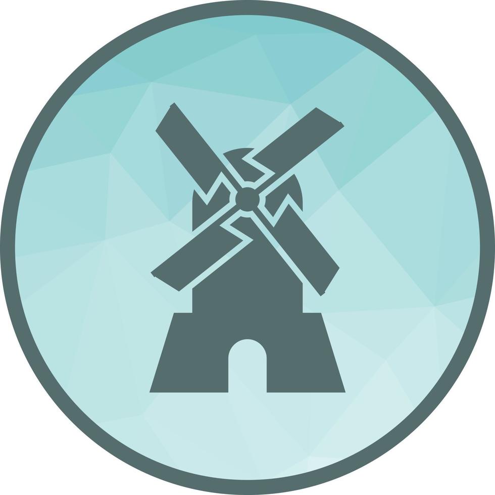 Windmill Low Poly Background Icon vector