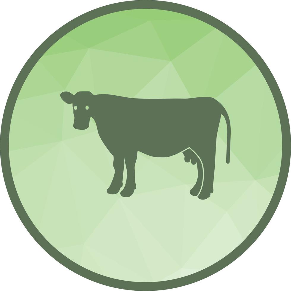 Cow Low Poly Background Icon vector