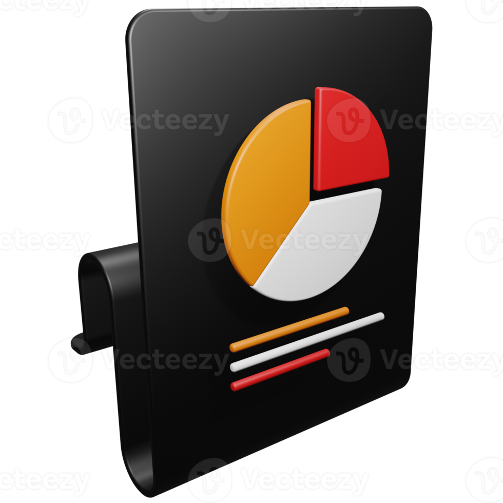 3d grafisch van een icoon, financieel en bedrijf percentage taart tabel png