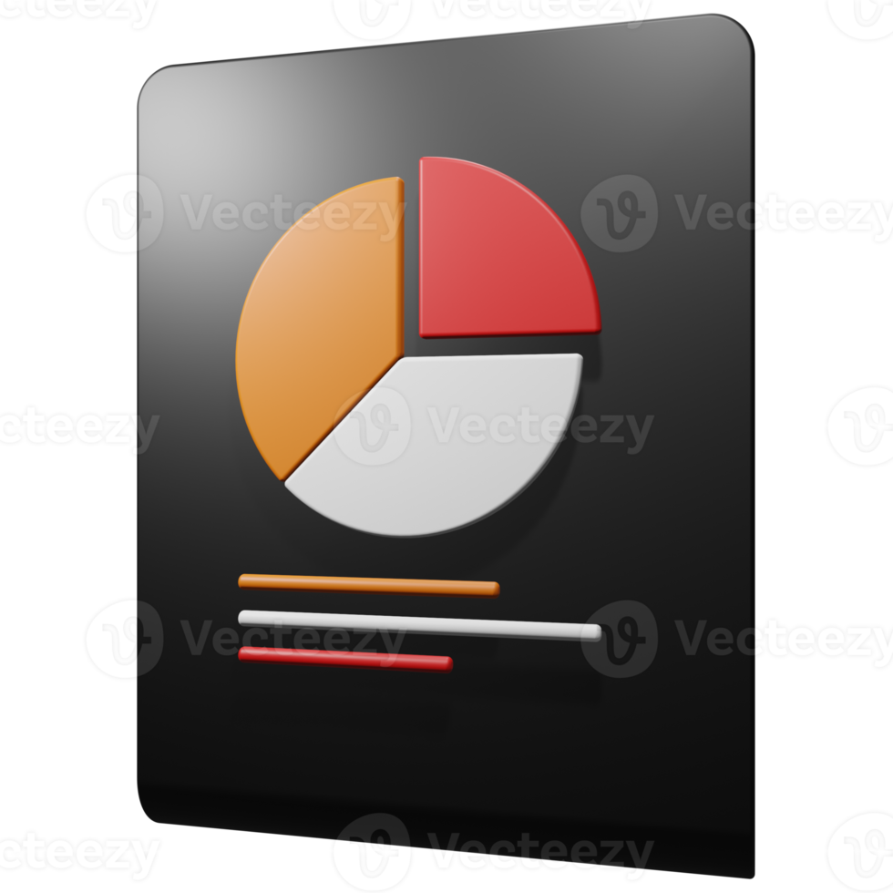 3D-Grafik eines Symbol-, Finanz- und Geschäftsprozentsatz-Kreisdiagramms png