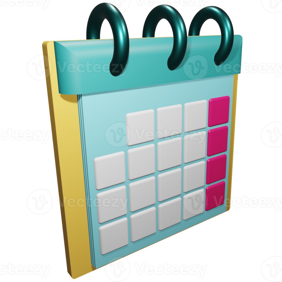 calendar 3d icon png