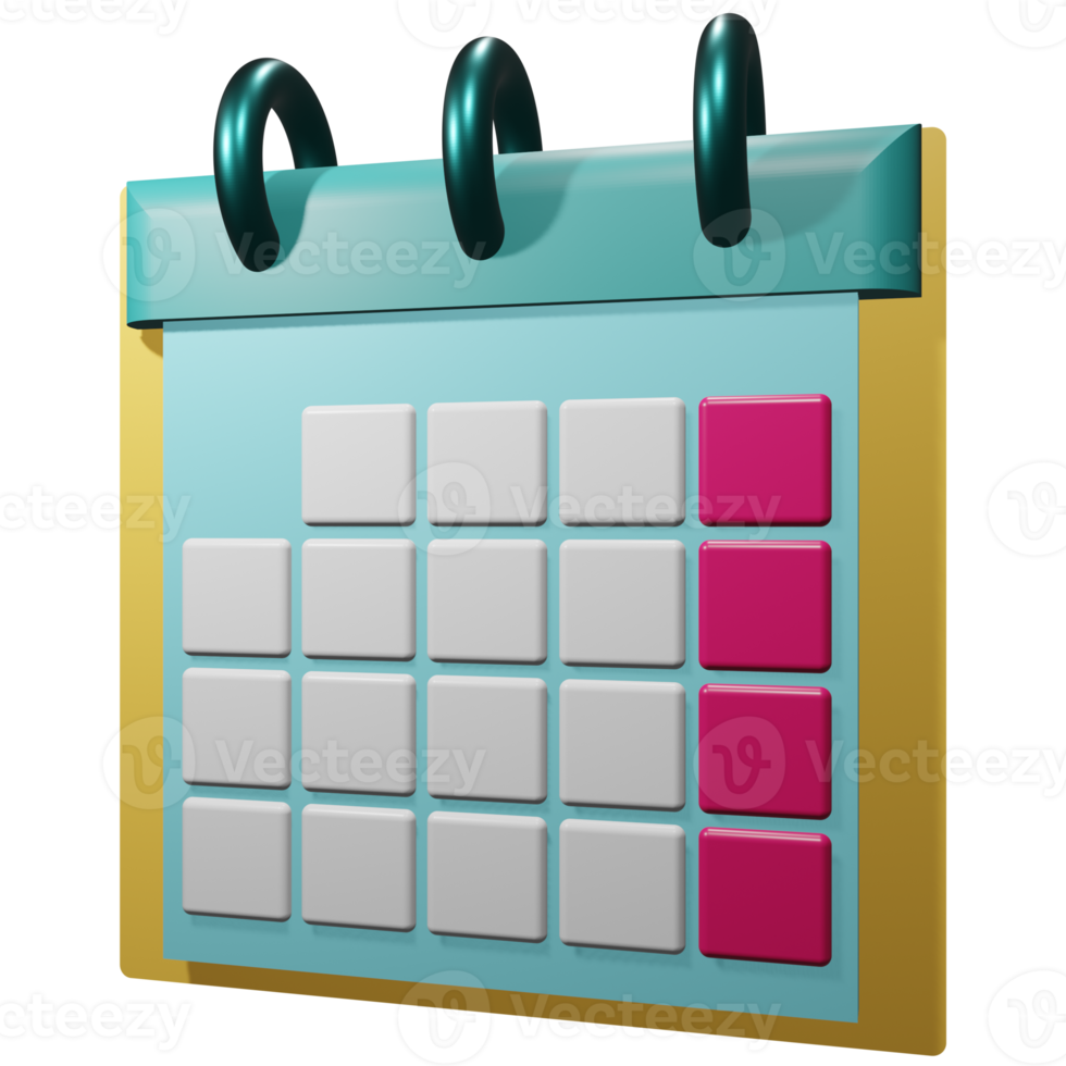 calendar 3d icon png