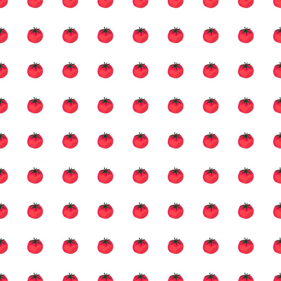 Seamless pattern with tomato. Organic vegetable wallpaper. vector