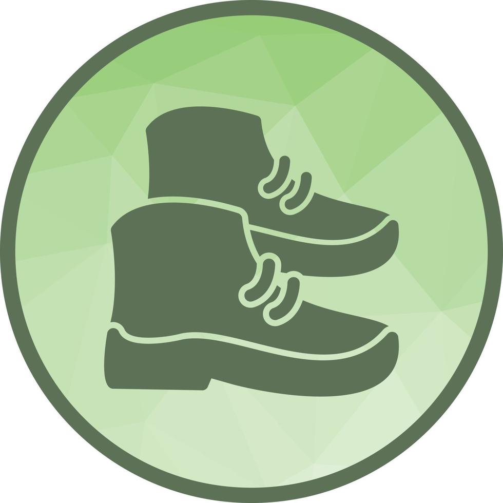 icono de fondo de baja poli de zapatos vector