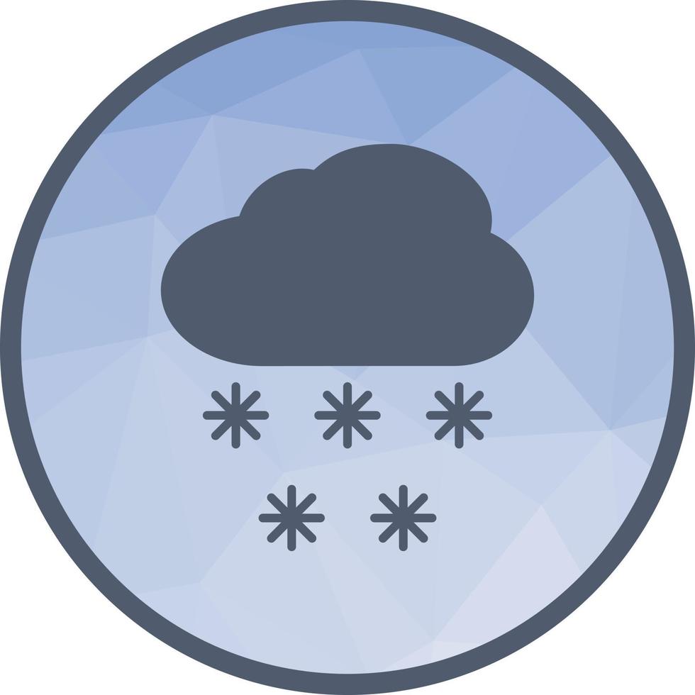 icono de fondo de baja poli nevando vector