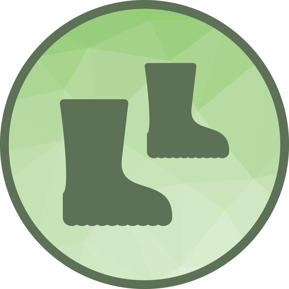 icono de fondo de botas de baja poli vector