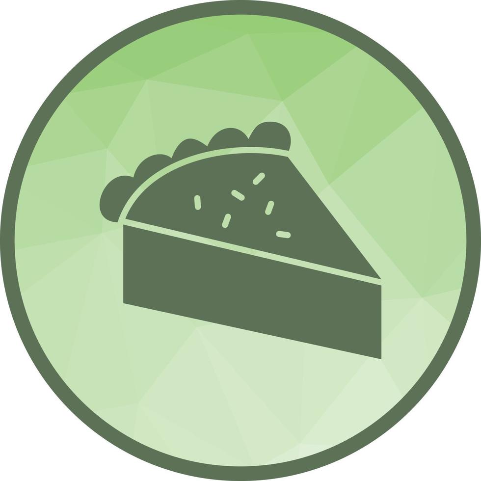 Slice of Pie Low Poly Background Icon vector