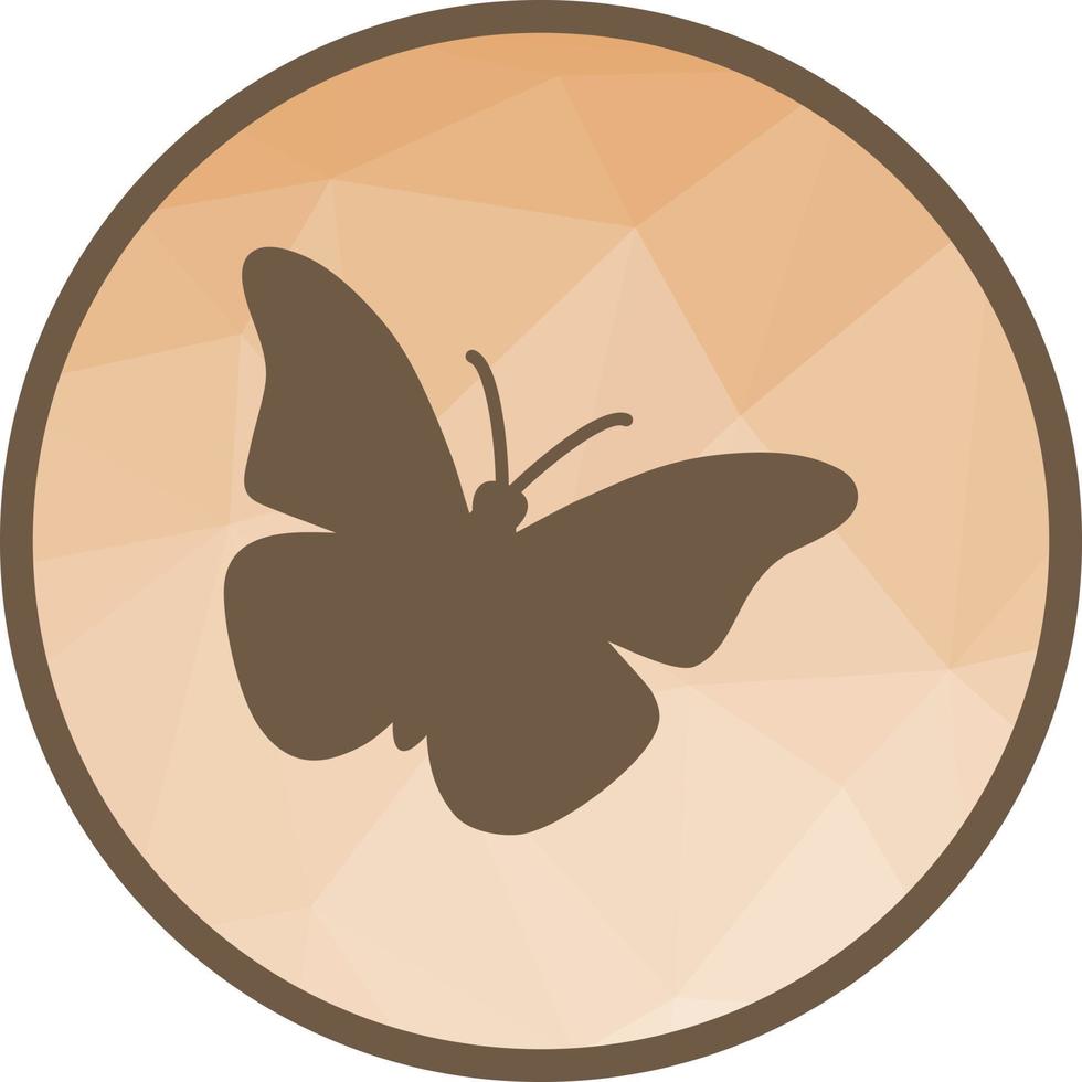 icono de fondo de mariposa baja poli vector