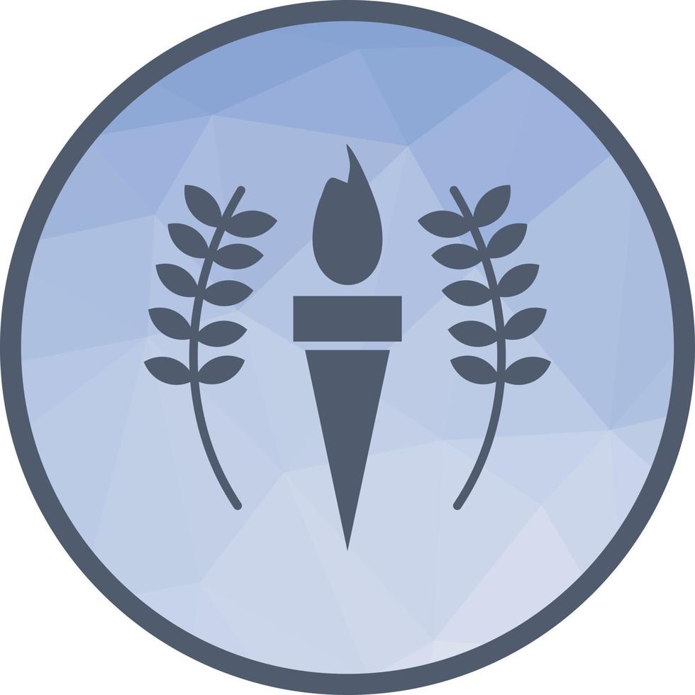 Olympic Torch Low Poly Background Icon vector