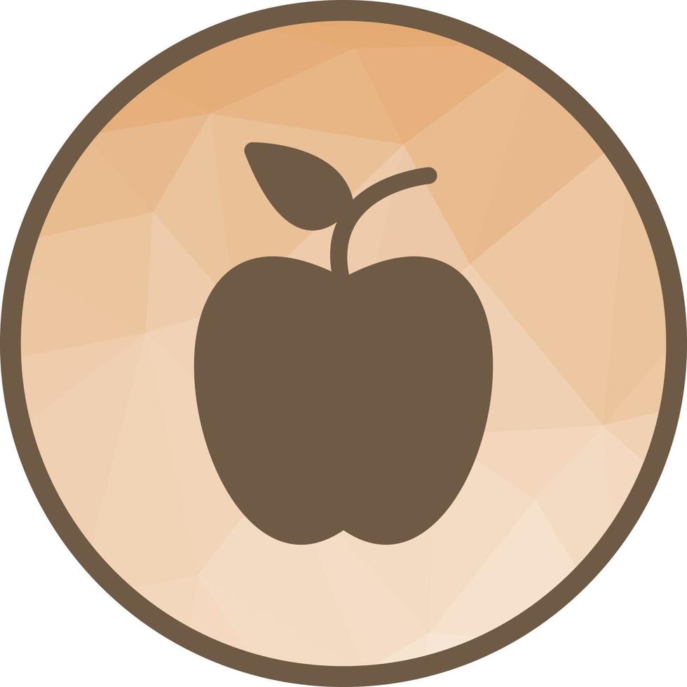 Apple Low Poly Background Icon vector