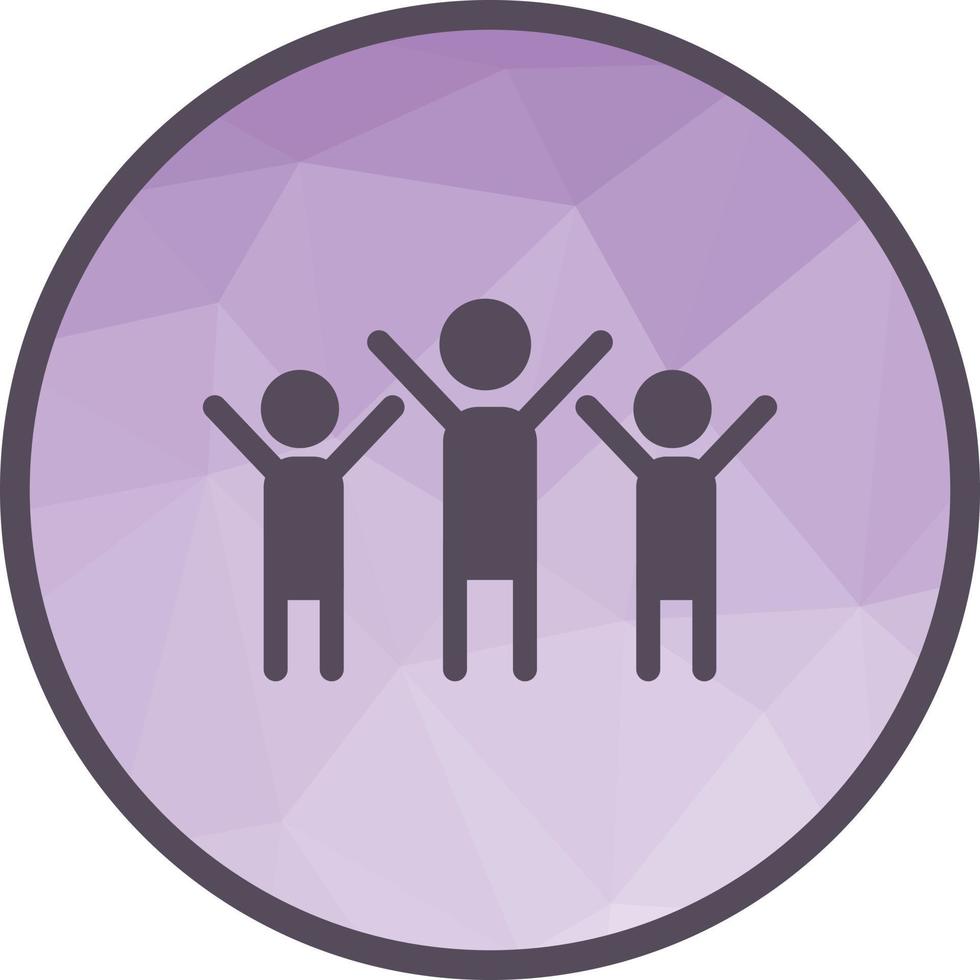 Community Collaboration Low Poly Background Icon vector