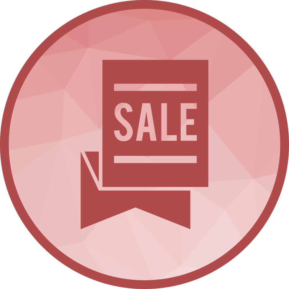 Sale Banner Low Poly Background Icon vector