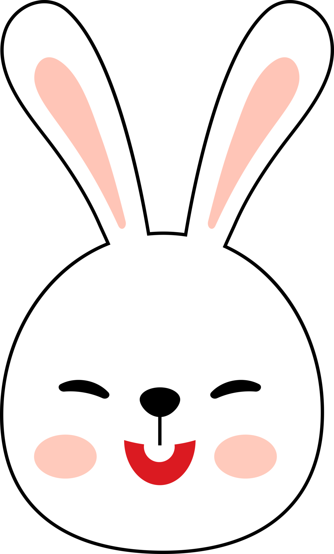 Cute rabbit happy face character. 16690884 PNG