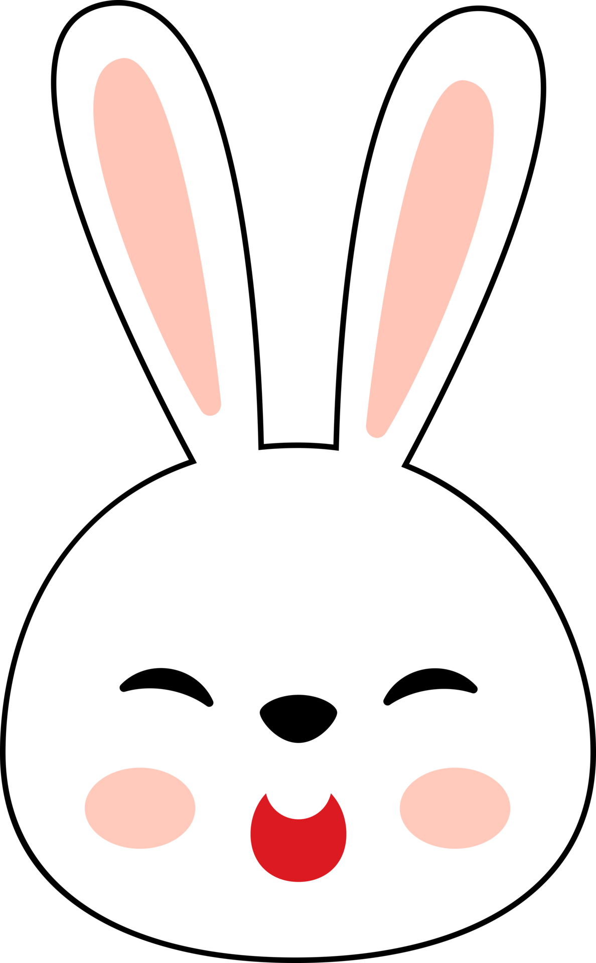 Cute rabbit happy face character. 16690891 PNG