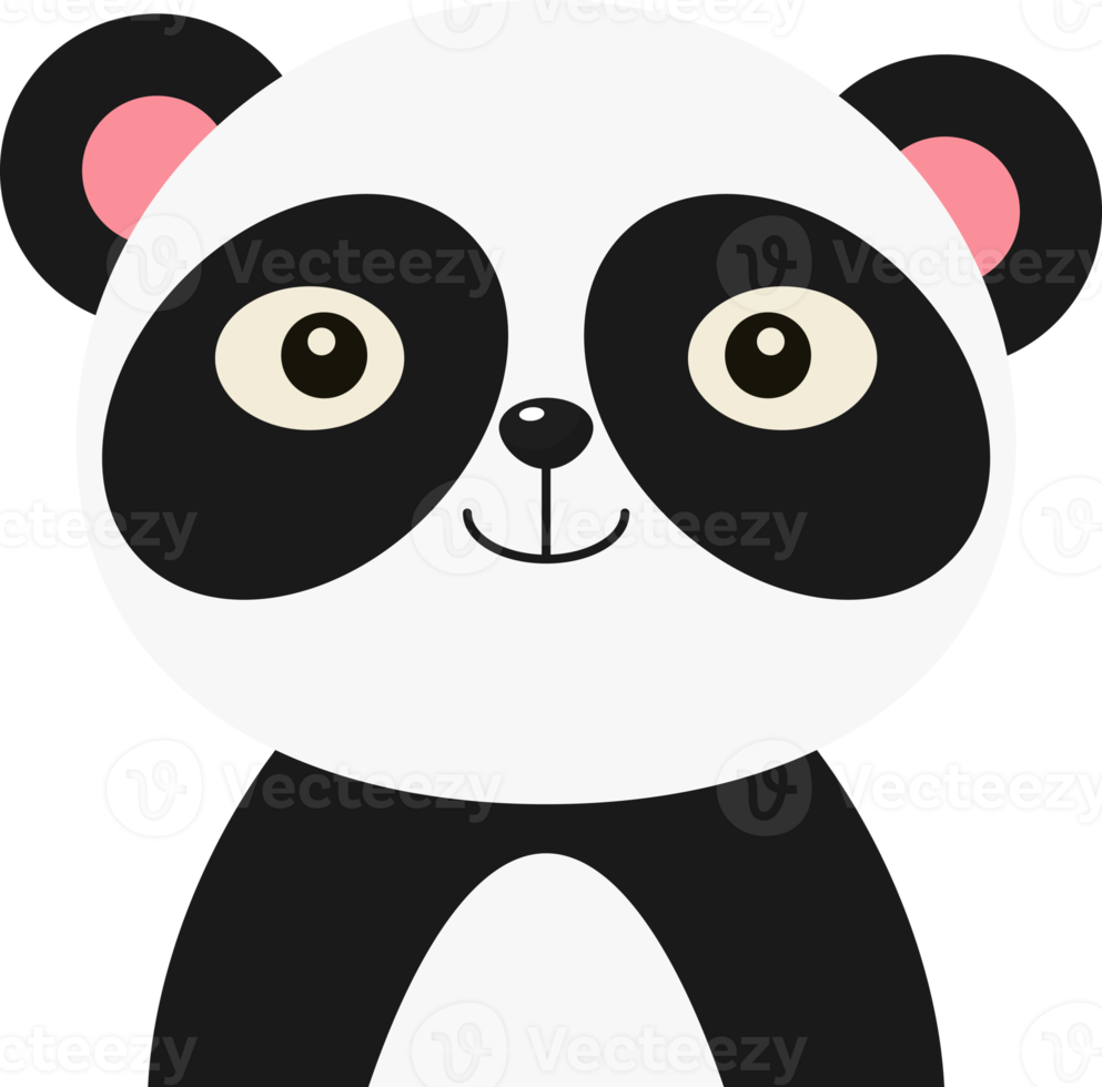 söt panda tecknad serie illustration för barn png