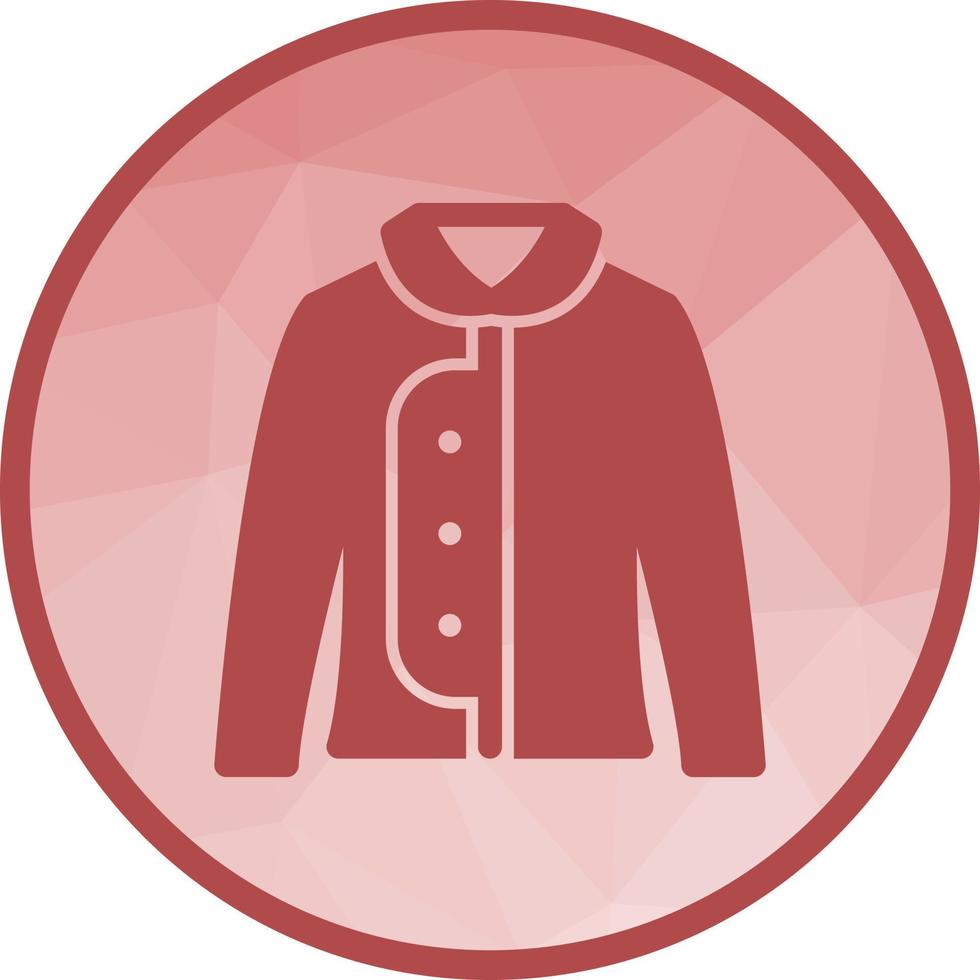 Warm Jacket Low Poly Background Icon vector