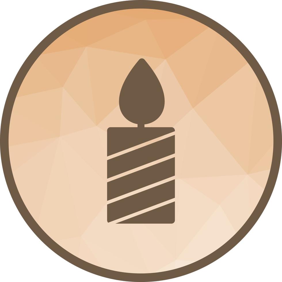 Lit Candle Low Poly Background Icon vector