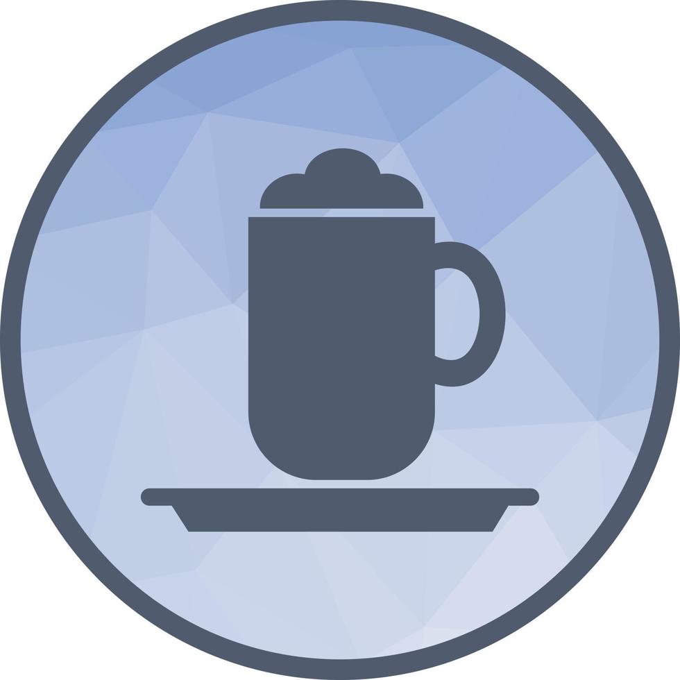 icono de fondo de capuchino bajo poli vector