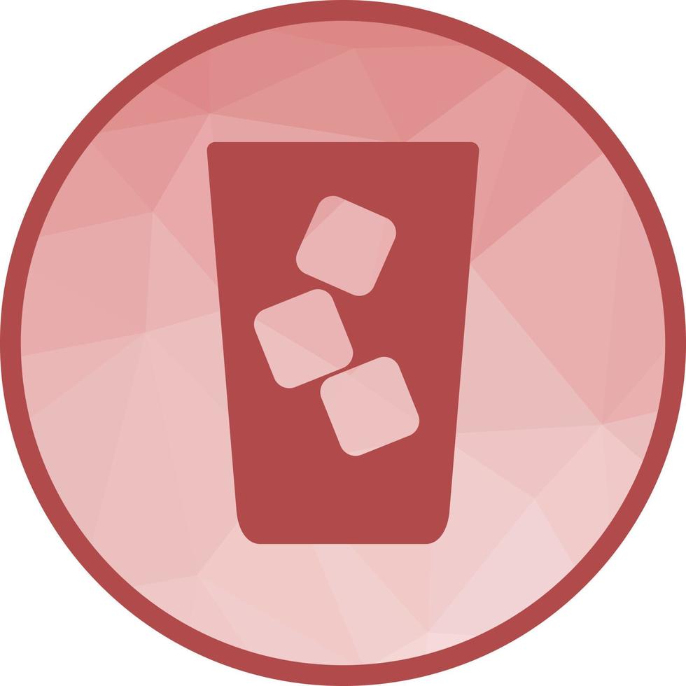 Iced Coffee Low Poly Background Icon vector