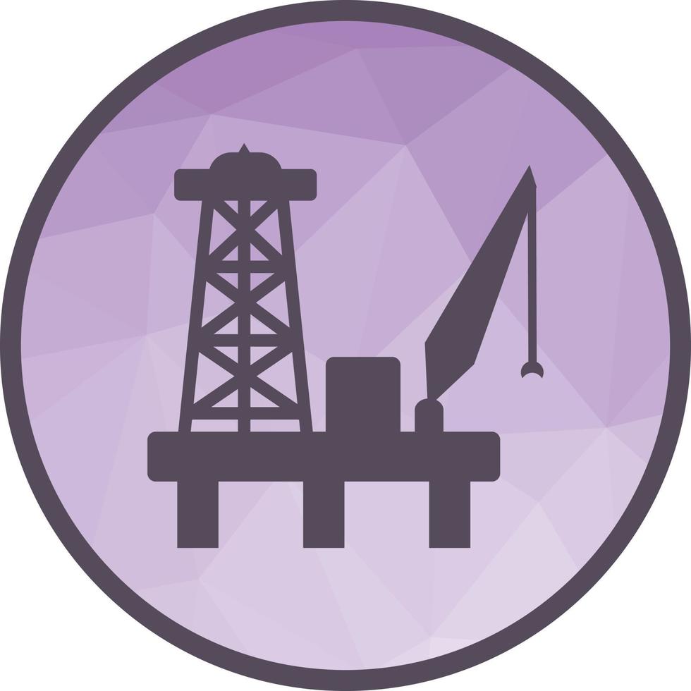 Oil Platform Low Poly Background Icon vector