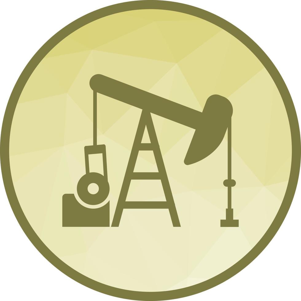 Pumpjack Low Poly Background Icon vector