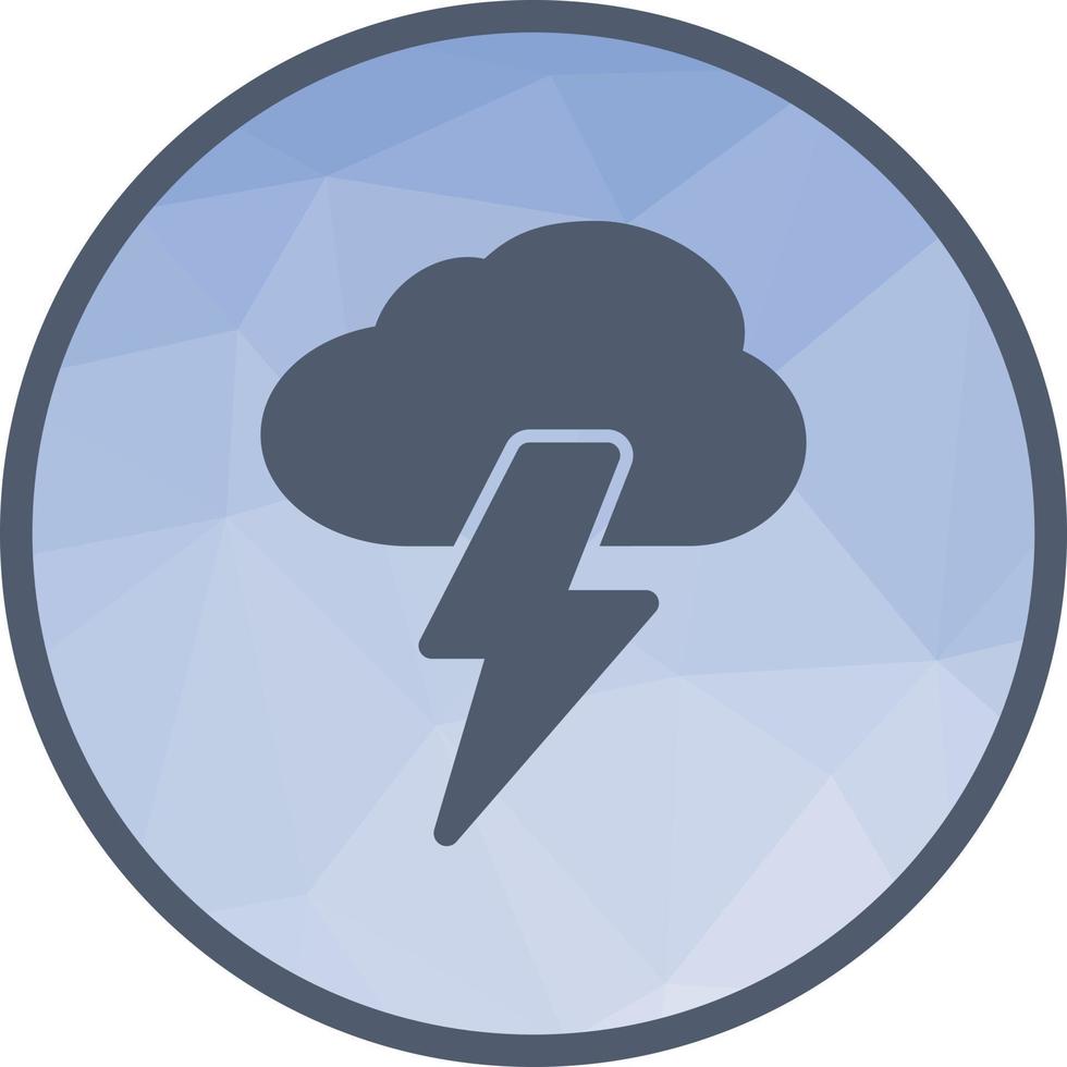 Lightning Low Poly Background Icon vector