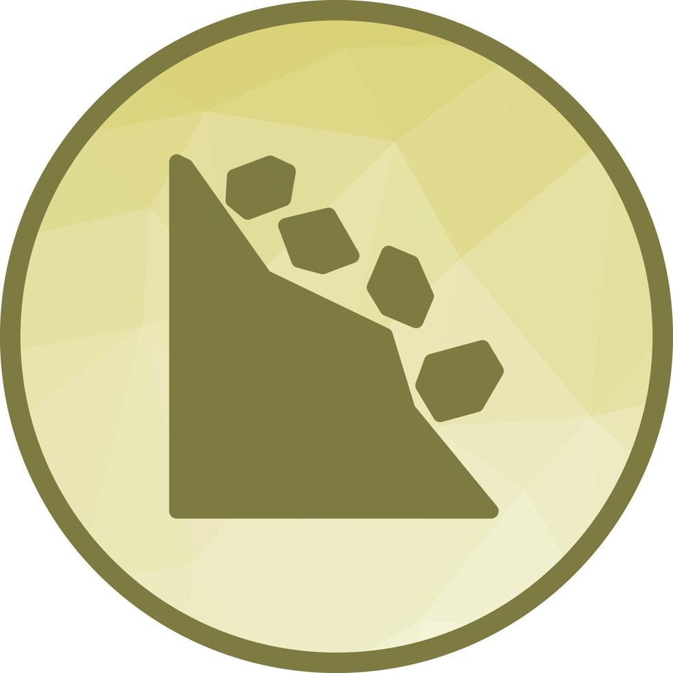 Landslide Low Poly Background Icon vector
